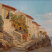 René Printemps, paysage du midi, huile sur toile.