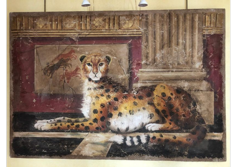 peinture décorative au guépard style Pompéi